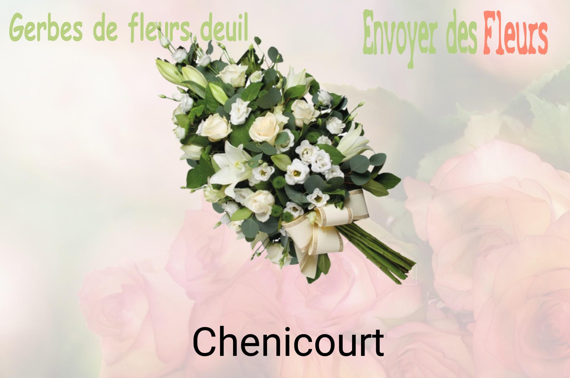 Gerbe de fleurs de deuil livrée à Chenicourt